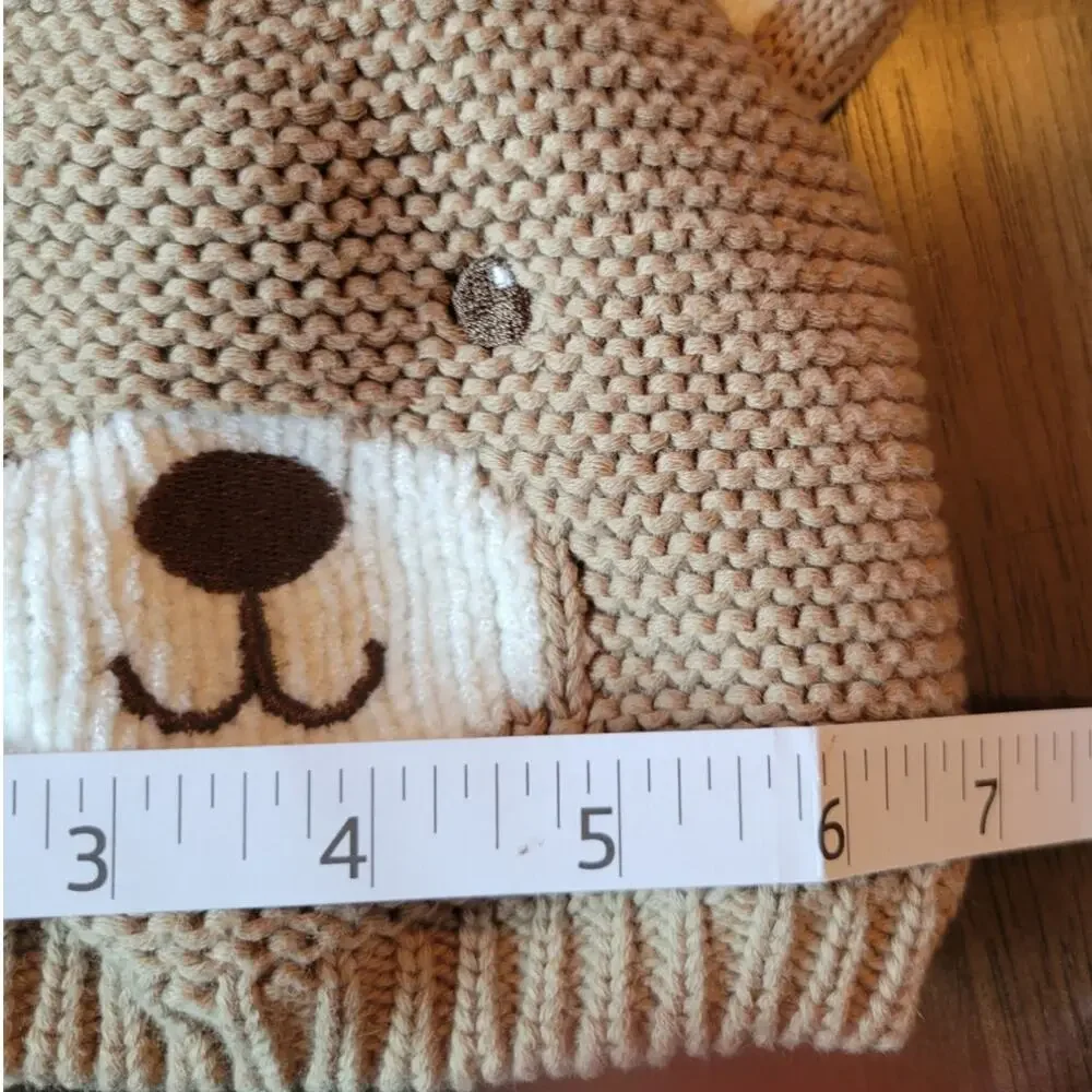 CARTER'S Knit Reindeer Hat Beanie 12-24 mo Soft Fabric Lining